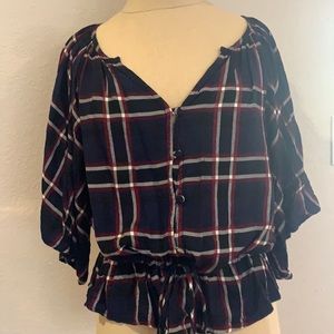 Michael Stars plaid top